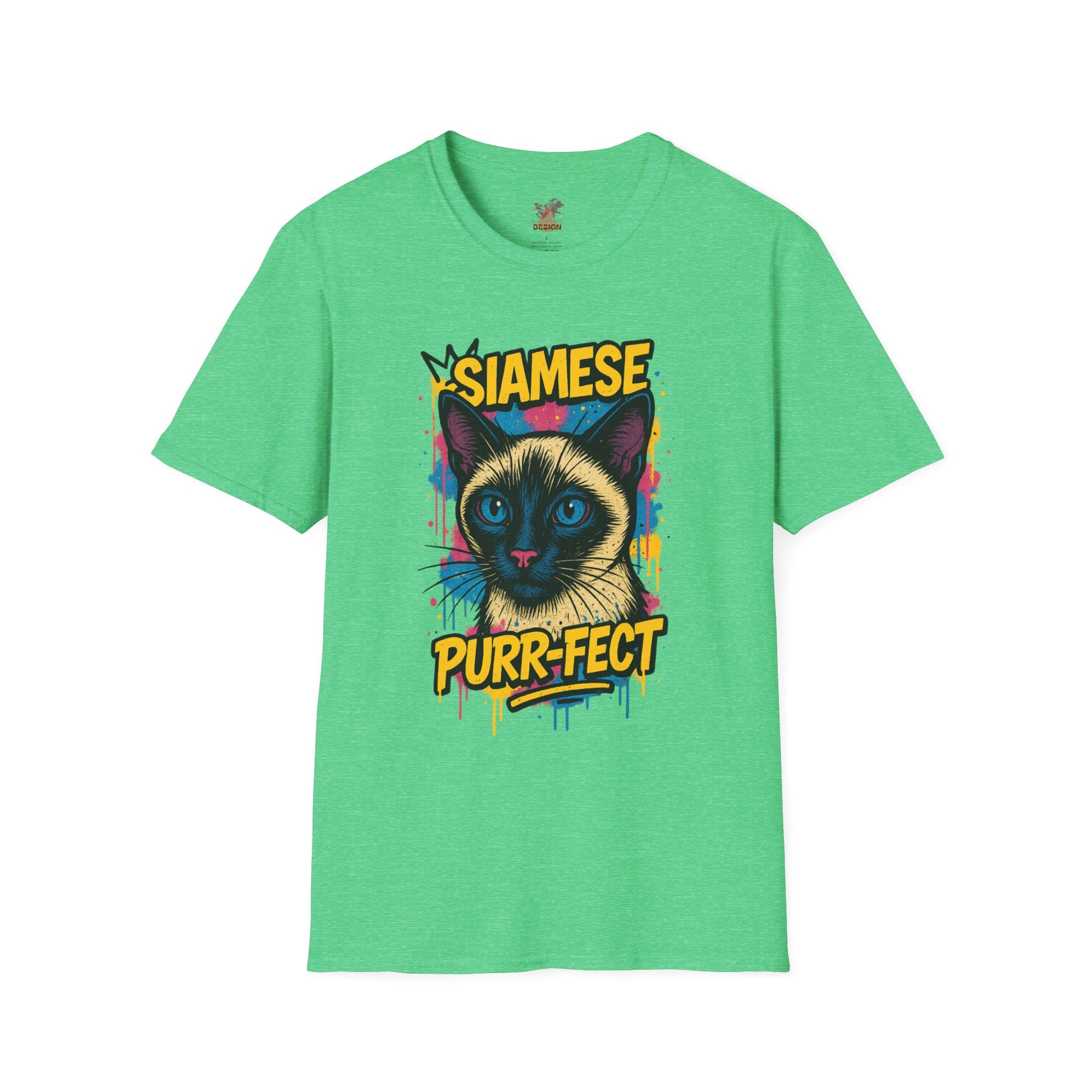 Siamese Cat Graffiti T-Shirt – “PURR-FECT” Urban Streetwear for Cat Lovers And Art Fans