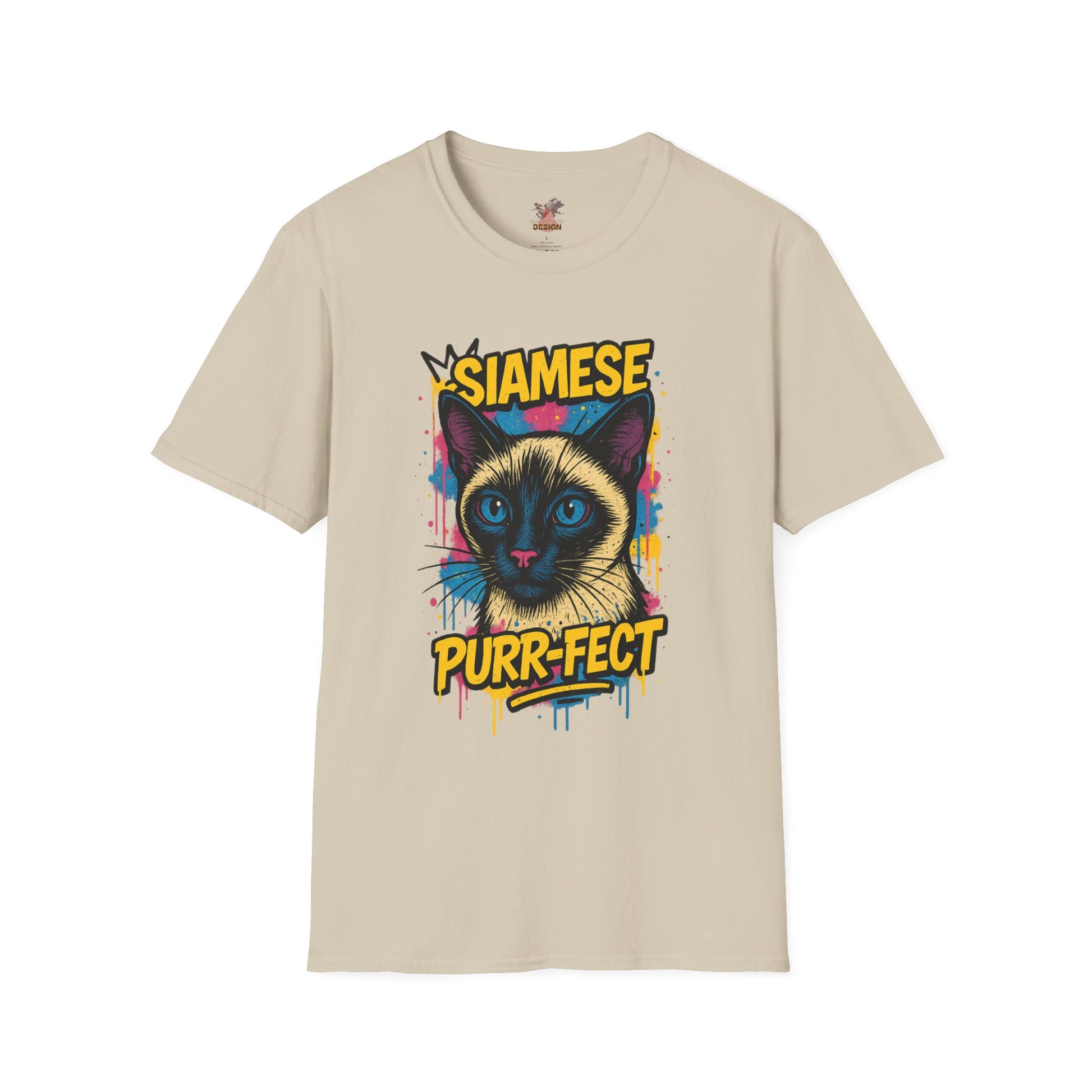 Siamese Cat Graffiti T-Shirt – “PURR-FECT” Urban Streetwear for Cat Lovers And Art Fans