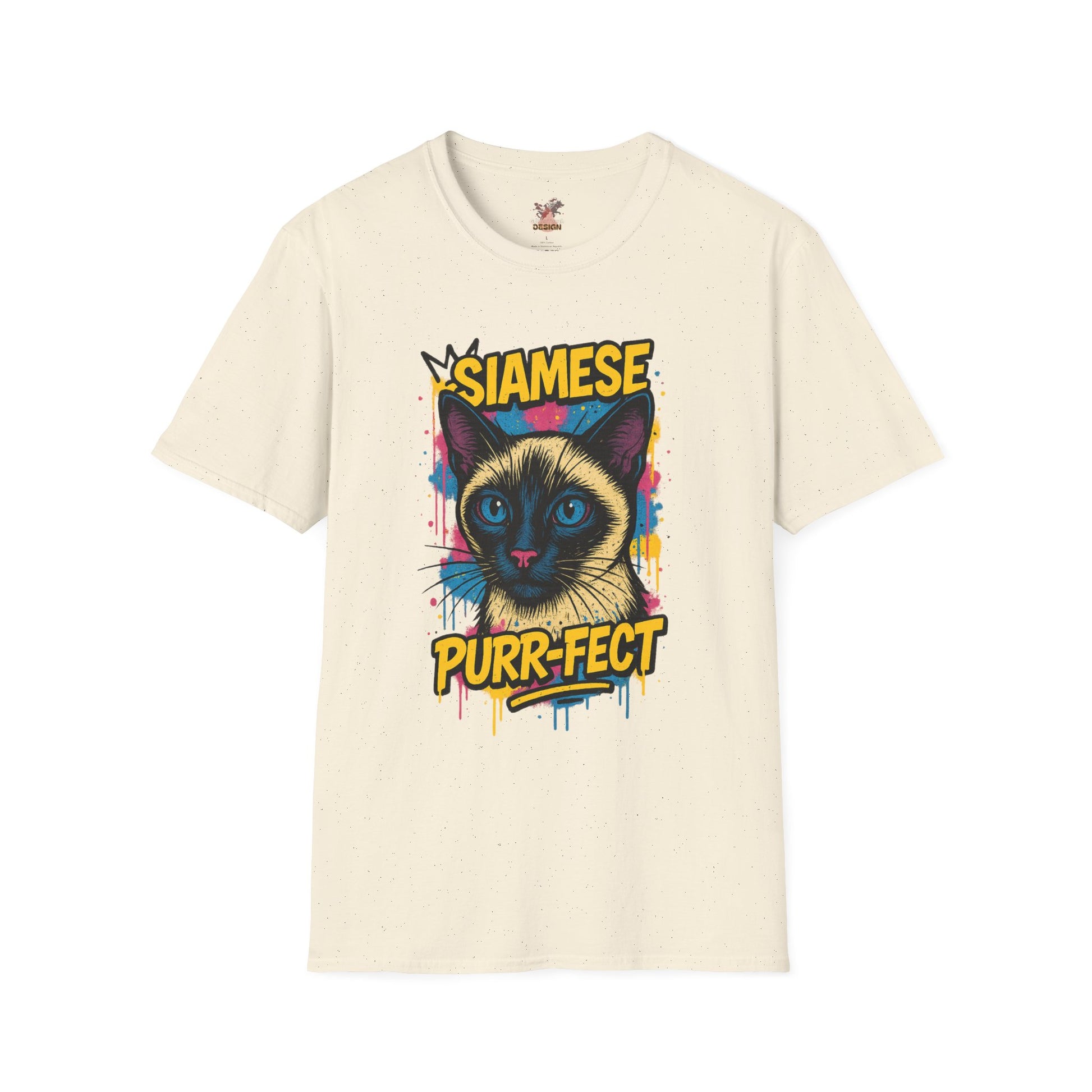 Siamese Cat Graffiti T-Shirt – “PURR-FECT” Urban Streetwear for Cat Lovers And Art Fans