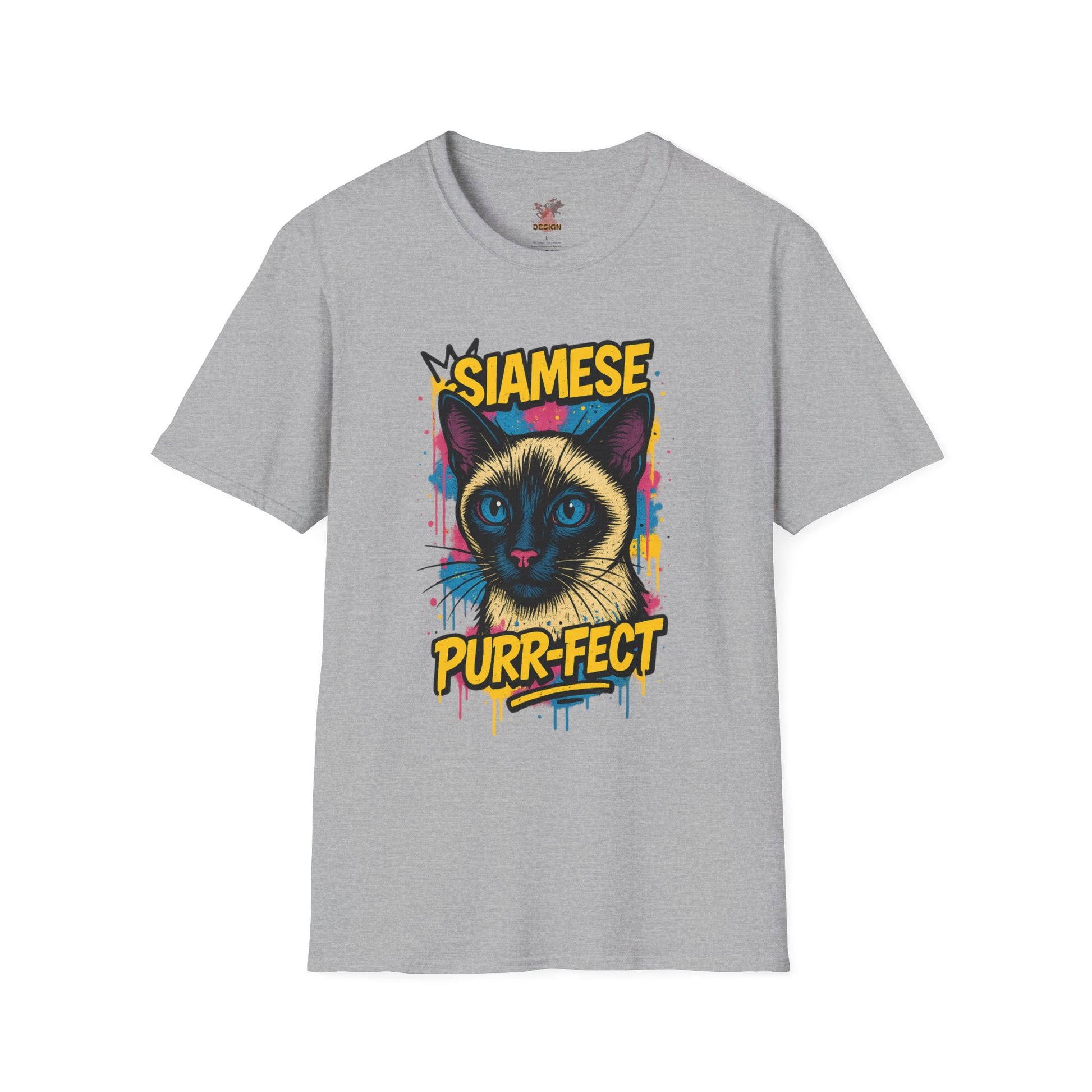 Siamese Cat Graffiti T-Shirt – “PURR-FECT” Urban Streetwear for Cat Lovers And Art Fans