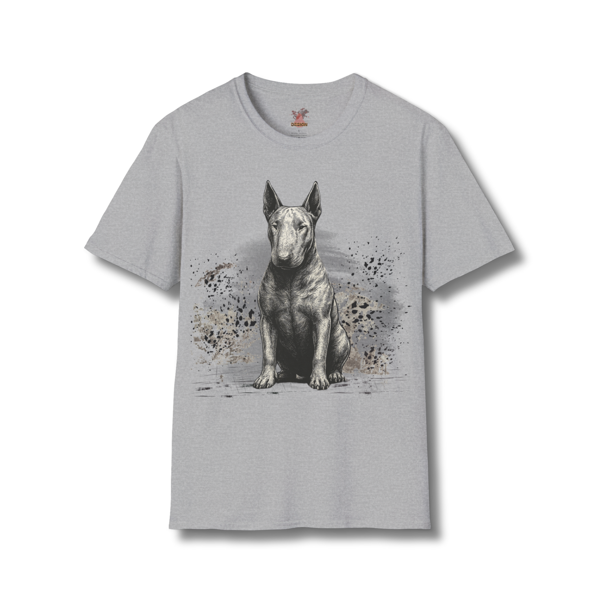 English Bull Terrier T-Shirt – Artistic Sketch Tee for Dog Lovers