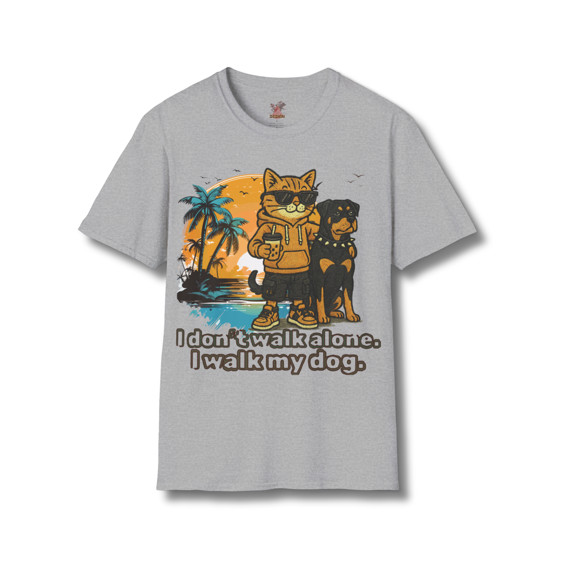 Funny Dog Walking T-Shirt – I Walk My Dog Graphic Tee Gift