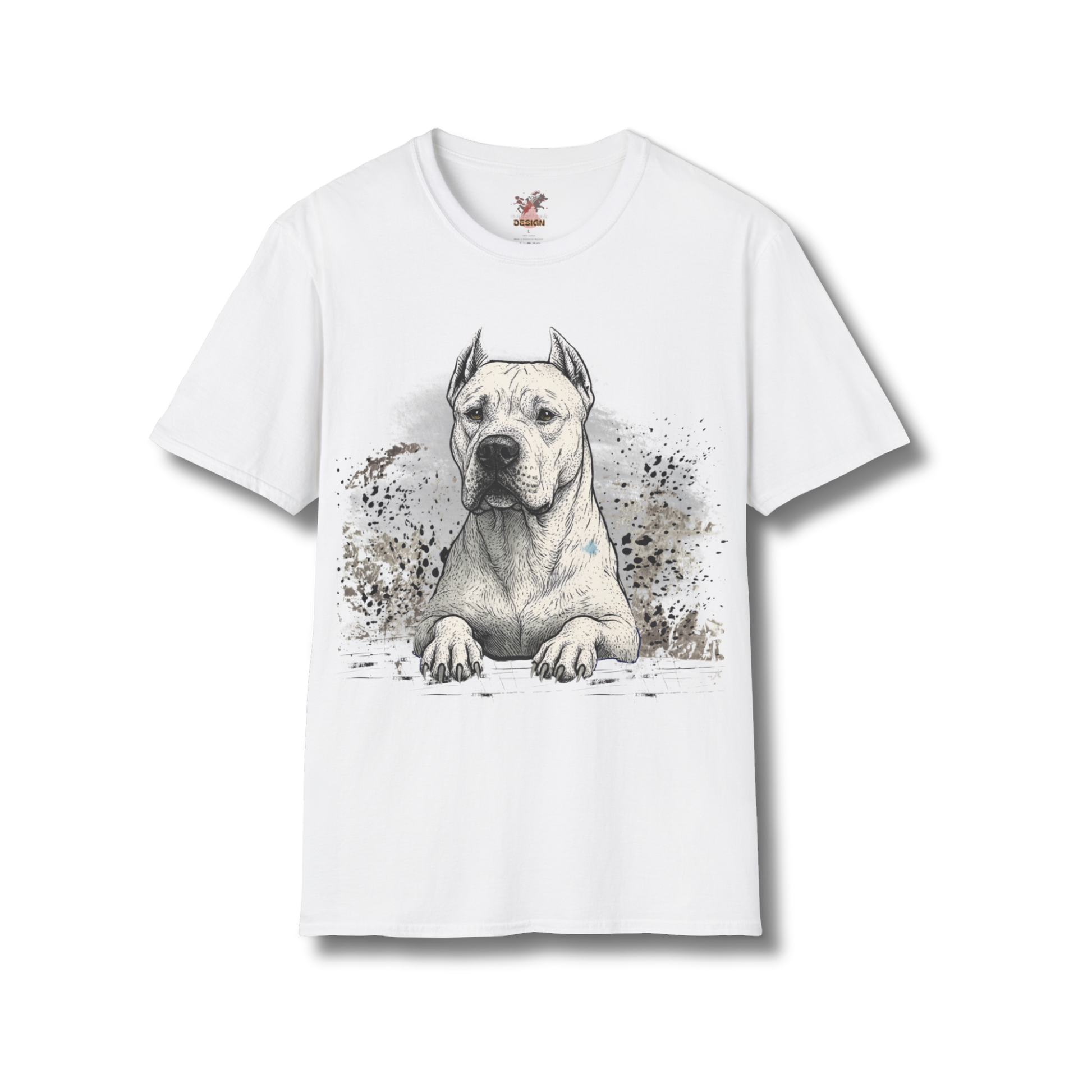Dogo Argentino T-Shirt – Powerful Guardian Dog Sketch Tee | Premium Cotton Streetwear for Breed Lovers