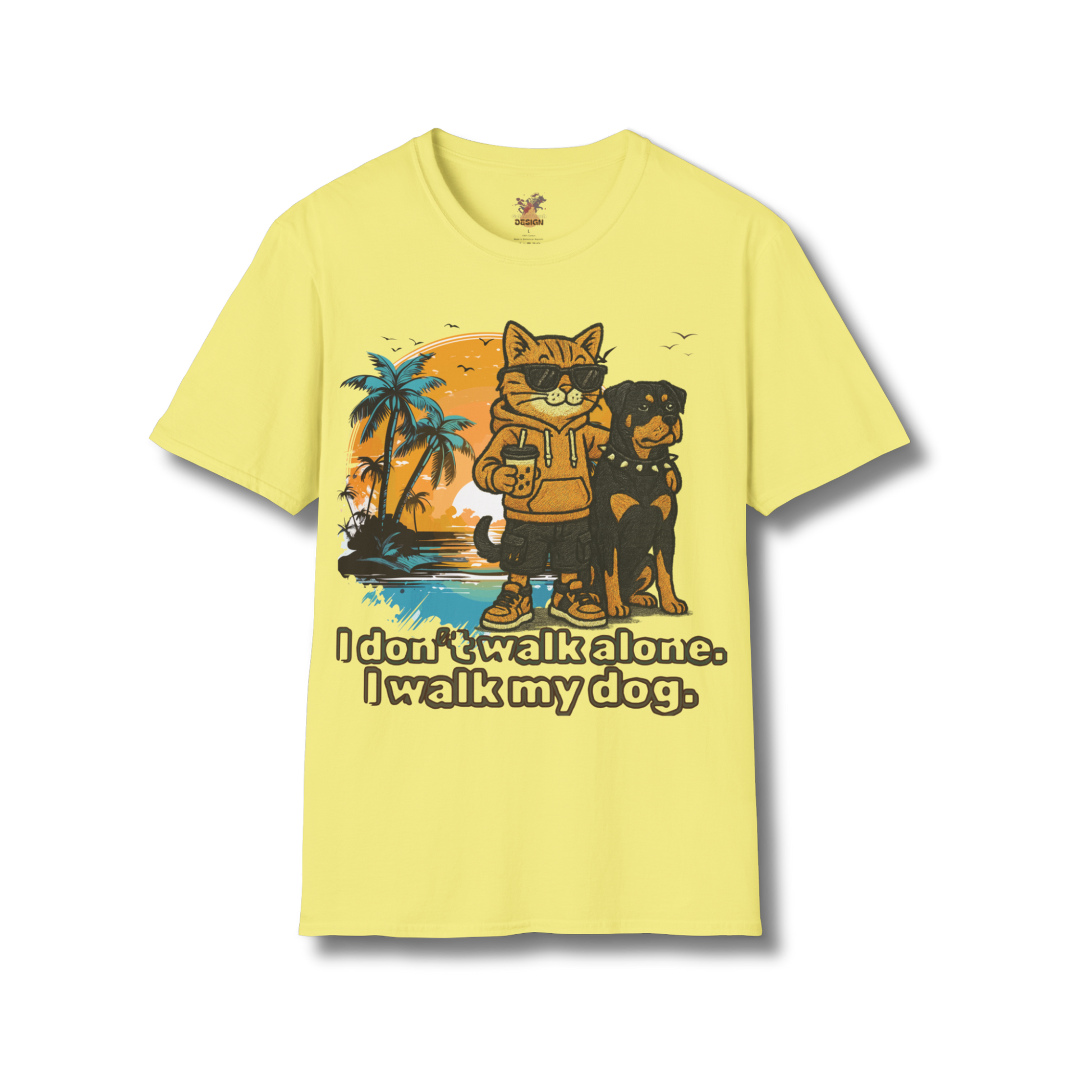 Funny Dog Walking T-Shirt – I Walk My Dog Graphic Tee Gift