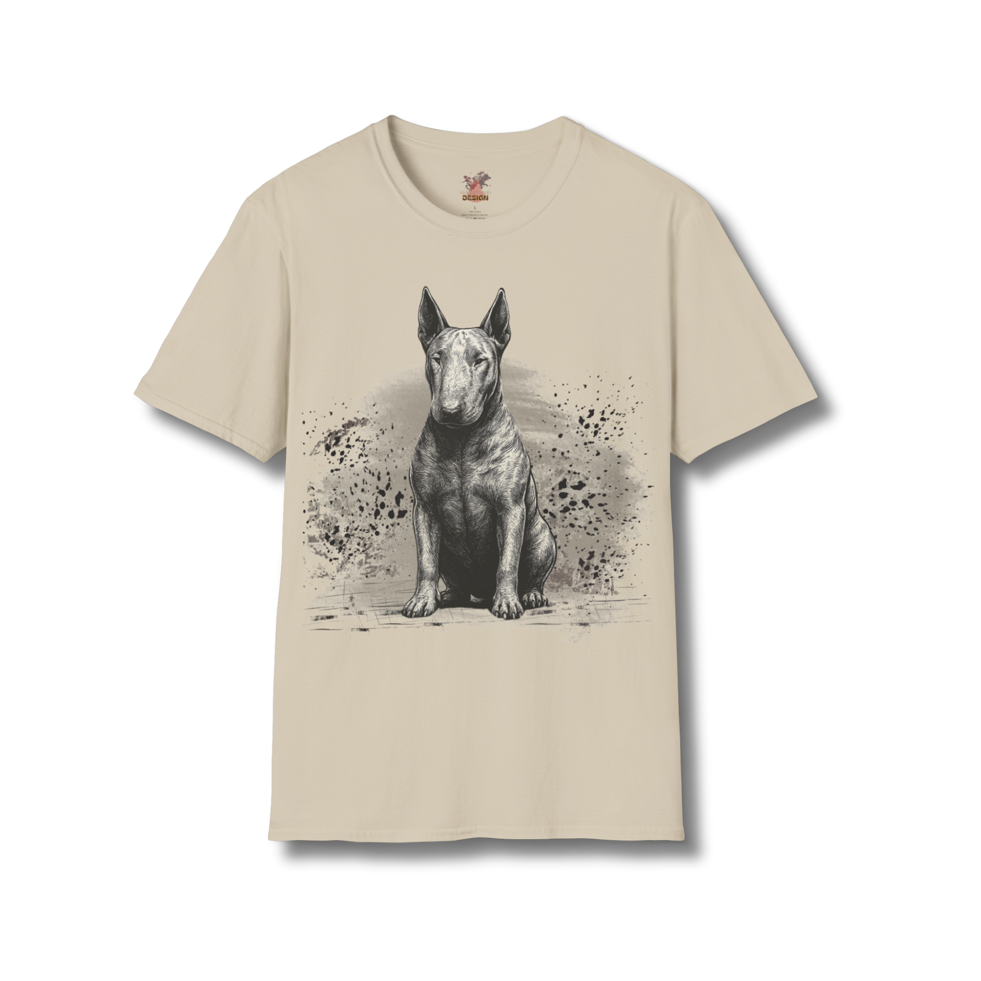 English Bull Terrier T-Shirt – Artistic Sketch Tee for Dog Lovers