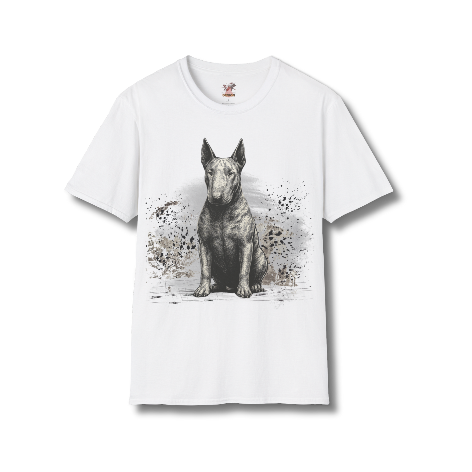 English Bull Terrier T-Shirt – Artistic Sketch Tee for Dog Lovers