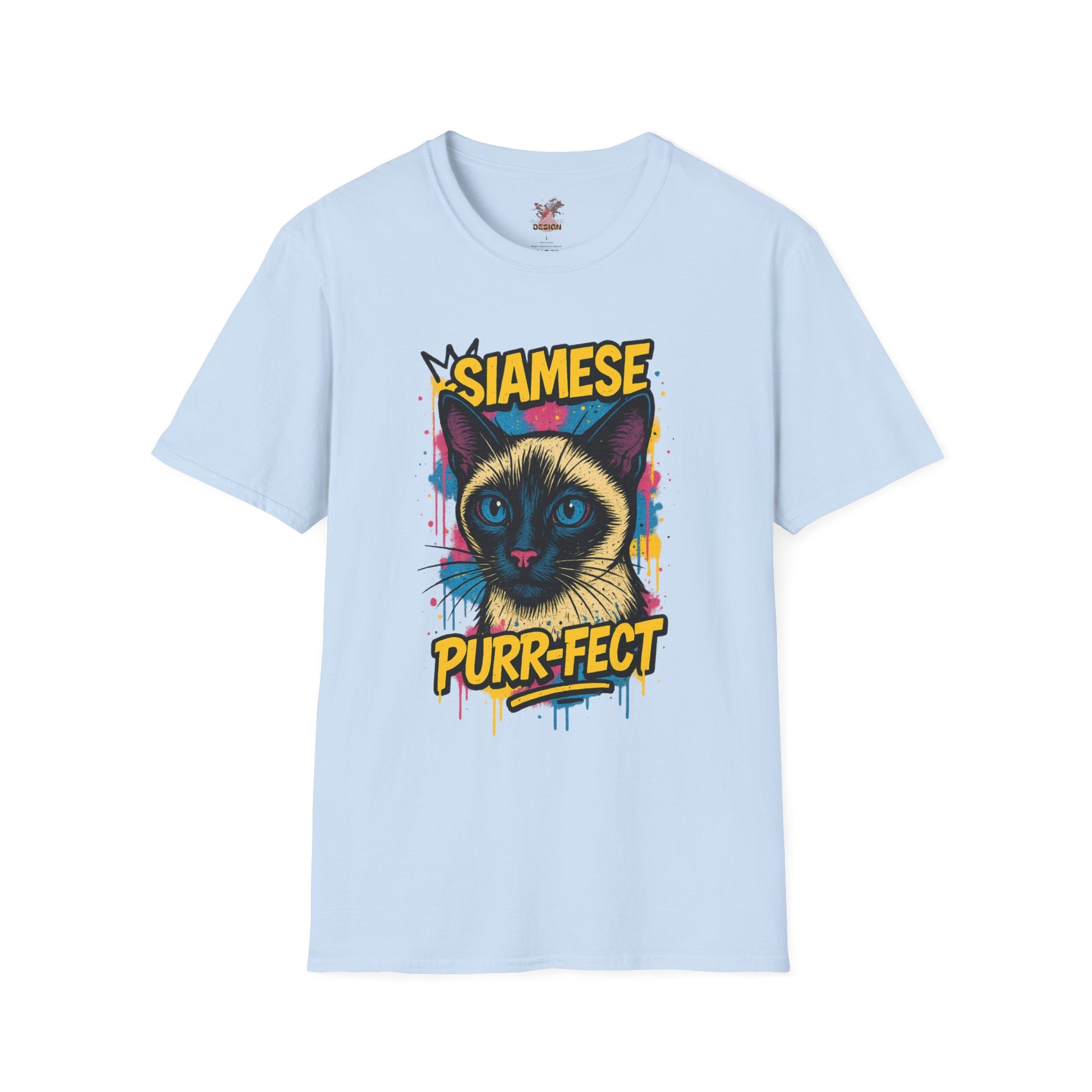 Siamese Cat Graffiti T-Shirt – “PURR-FECT” Urban Streetwear for Cat Lovers And Art Fans