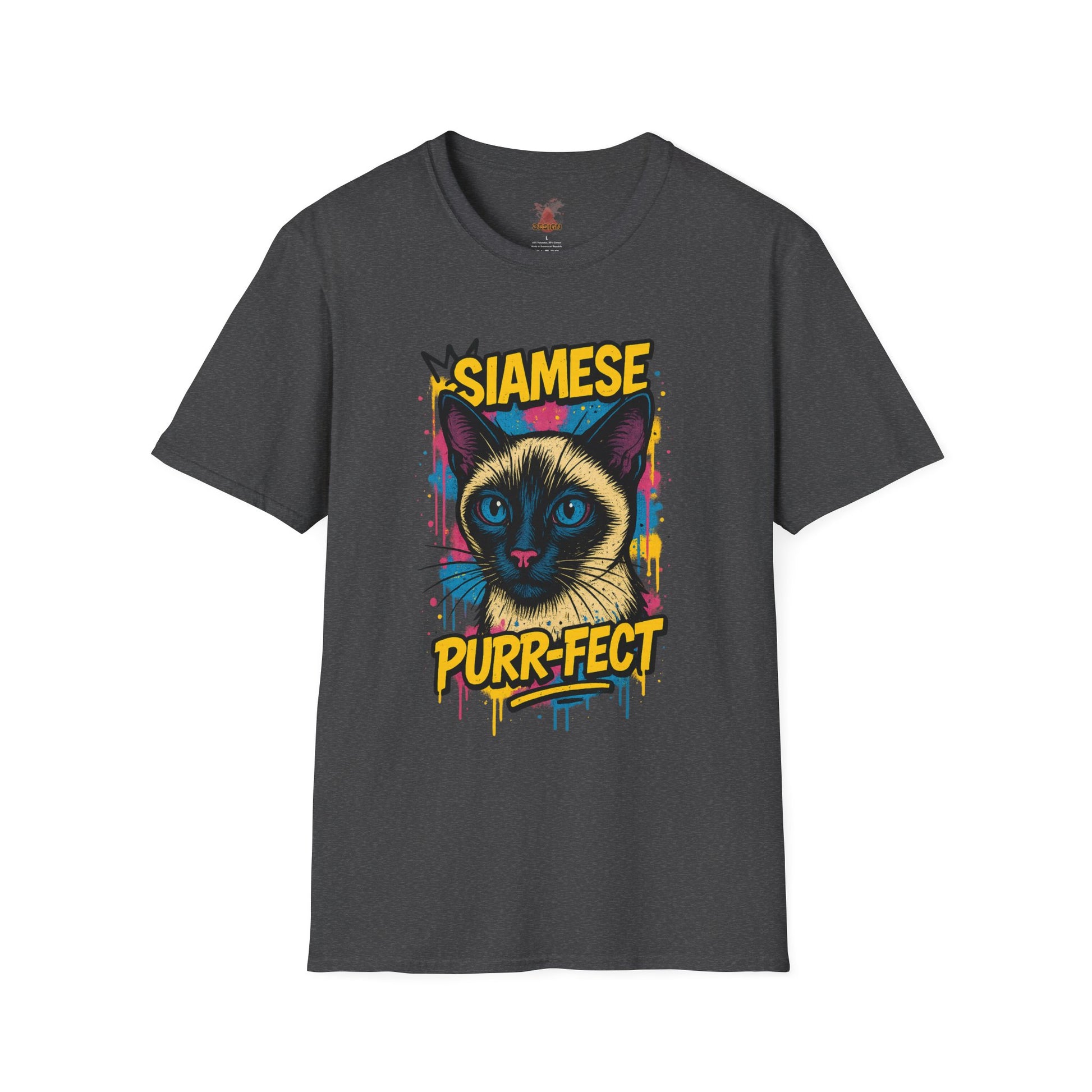 Siamese Cat Graffiti T-Shirt – “PURR-FECT” Urban Streetwear for Cat Lovers And Art Fans