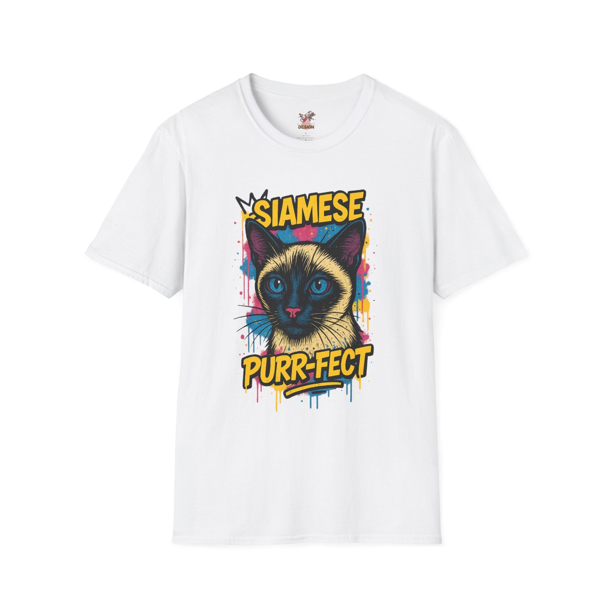 Siamese Cat Graffiti T-Shirt – “PURR-FECT” Urban Streetwear for Cat Lovers And Art Fans