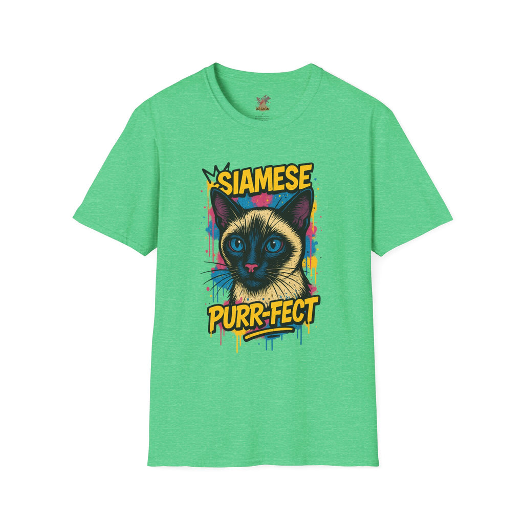 Siamese Cat Graffiti T-Shirt – “PURR-FECT” Urban Streetwear for Cat Lovers And Art Fans