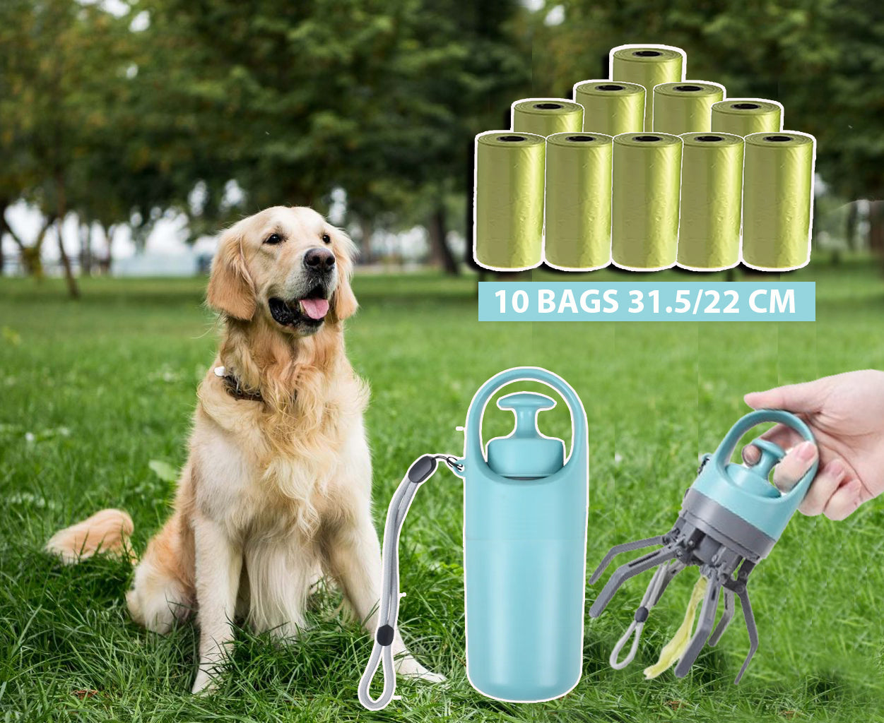 Portable Lightweight Dog Pooper Scooper GOLDENTOUCH