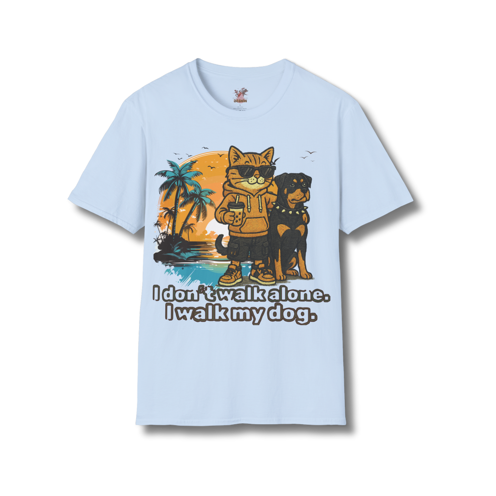 Funny Dog Walking T-Shirt – I Walk My Dog Graphic Tee Gift