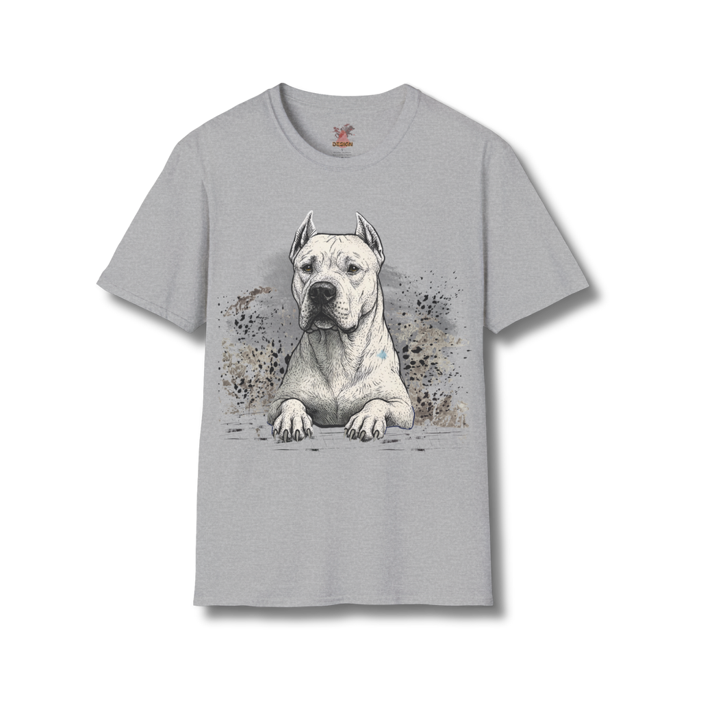 Dogo Argentino T-Shirt – Powerful Guardian Dog Sketch Tee | Premium Cotton Streetwear for Breed Lovers