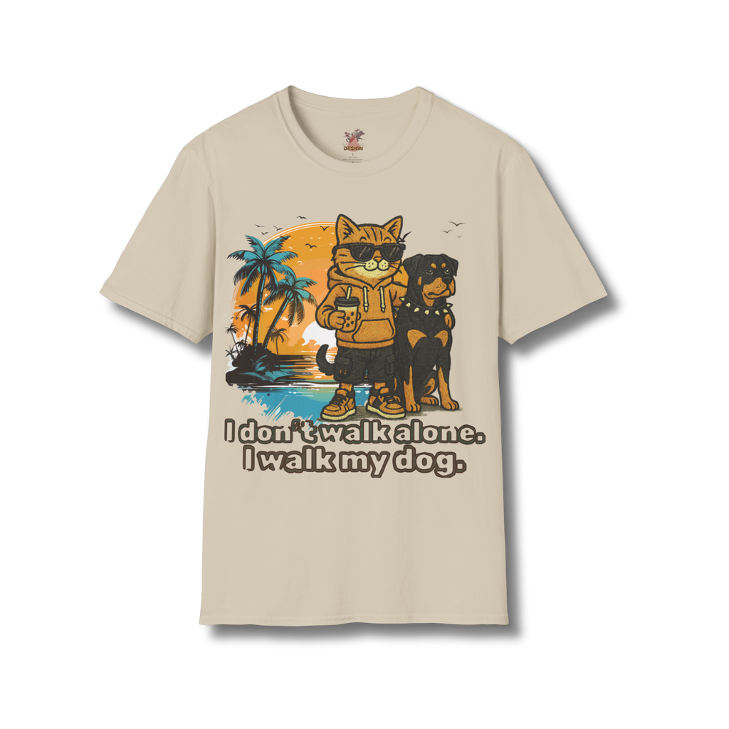 Funny Dog Walking T-Shirt – I Walk My Dog Graphic Tee Gift